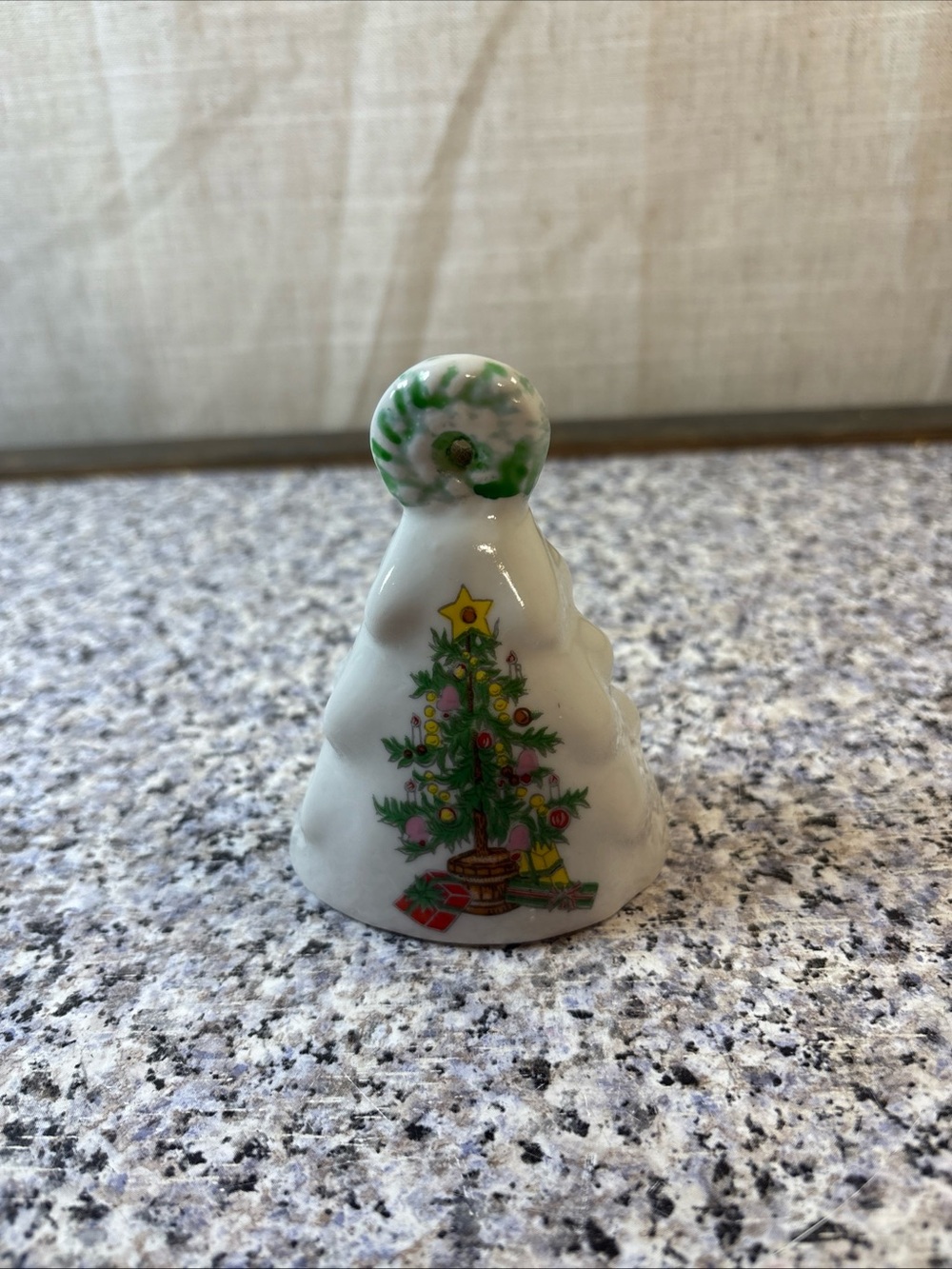 Lefton Christmas Tree Shaped Bell Vintage Japan #1199
